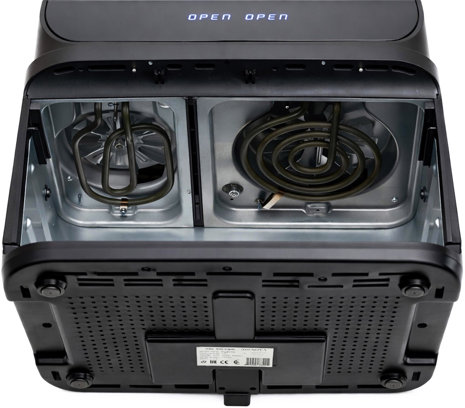 AIRNOVA® MaxFritto Air Fryer 11L, 2400W, Dual Zone Hot Air Fryer, Digital Display, Black